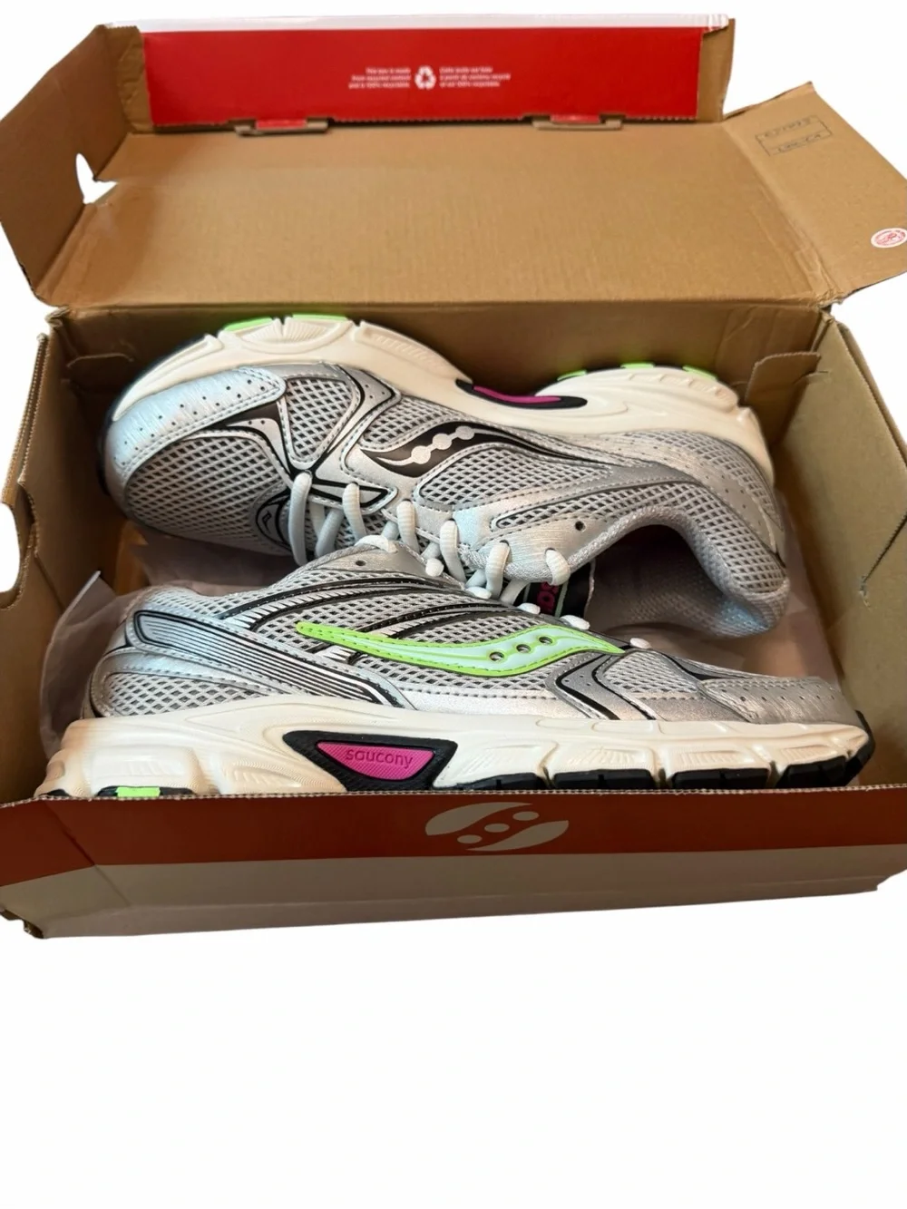 Saucony Ride Millennium Y2K Gray Green Mesh Sneakers Women’s 8.5 New